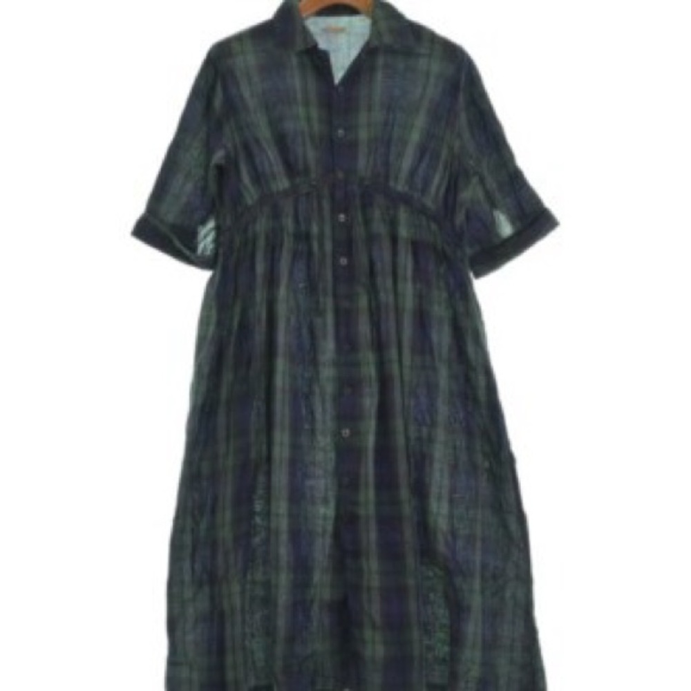 Kapital Green Plaid Midi Dress